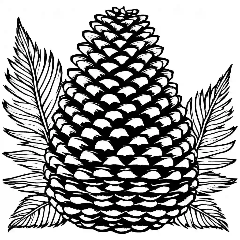Pine Cones coloring pages